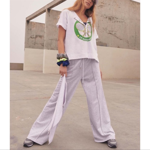 NWT Free People Inhale Henley Graphic Tee - Picture 5 of 10